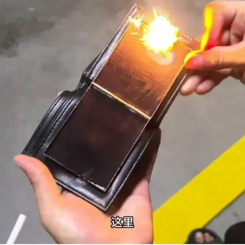 Fire Wallet Magic Flame Big Fire Wallets Open Flame Lighters Smoking Accessories Men's Gift